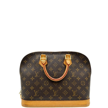 Retro di una Louis Vuitton Alma in tela monogram nella versione PM, usata, originale, second hand, in ottime condizioni.