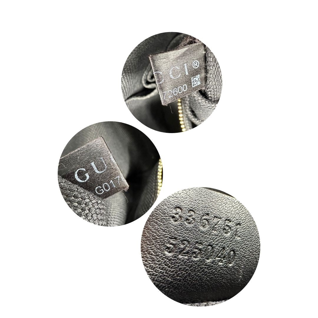 Codice, Borsa Gucci Soho in pelle verniciata nera con logo Soho in rilievo e parti metalliche dorate; da indossare a mano oppure a mano. Originale, usata, di lusso, in ottime condizioni.