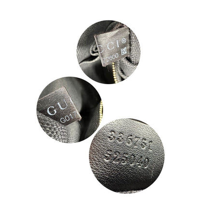 Codice, Borsa Gucci Soho in pelle verniciata nera con logo Soho in rilievo e parti metalliche dorate; da indossare a mano oppure a mano. Originale, usata, di lusso, in ottime condizioni.