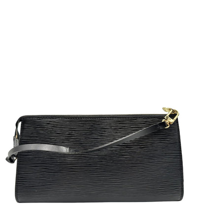 retro  Pochette LV in pelle epi nera, munita di un manico singolo, di lusso, originale, ottime condizioni, usata. 