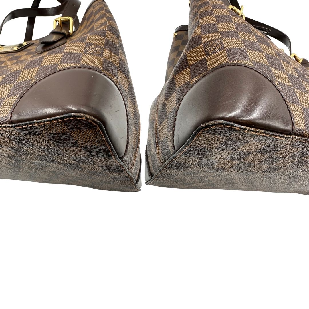 angoli Borsa LV Hampstead in canvas Damier Ébène , di lusso, originale, ottime condizioni, usata. 