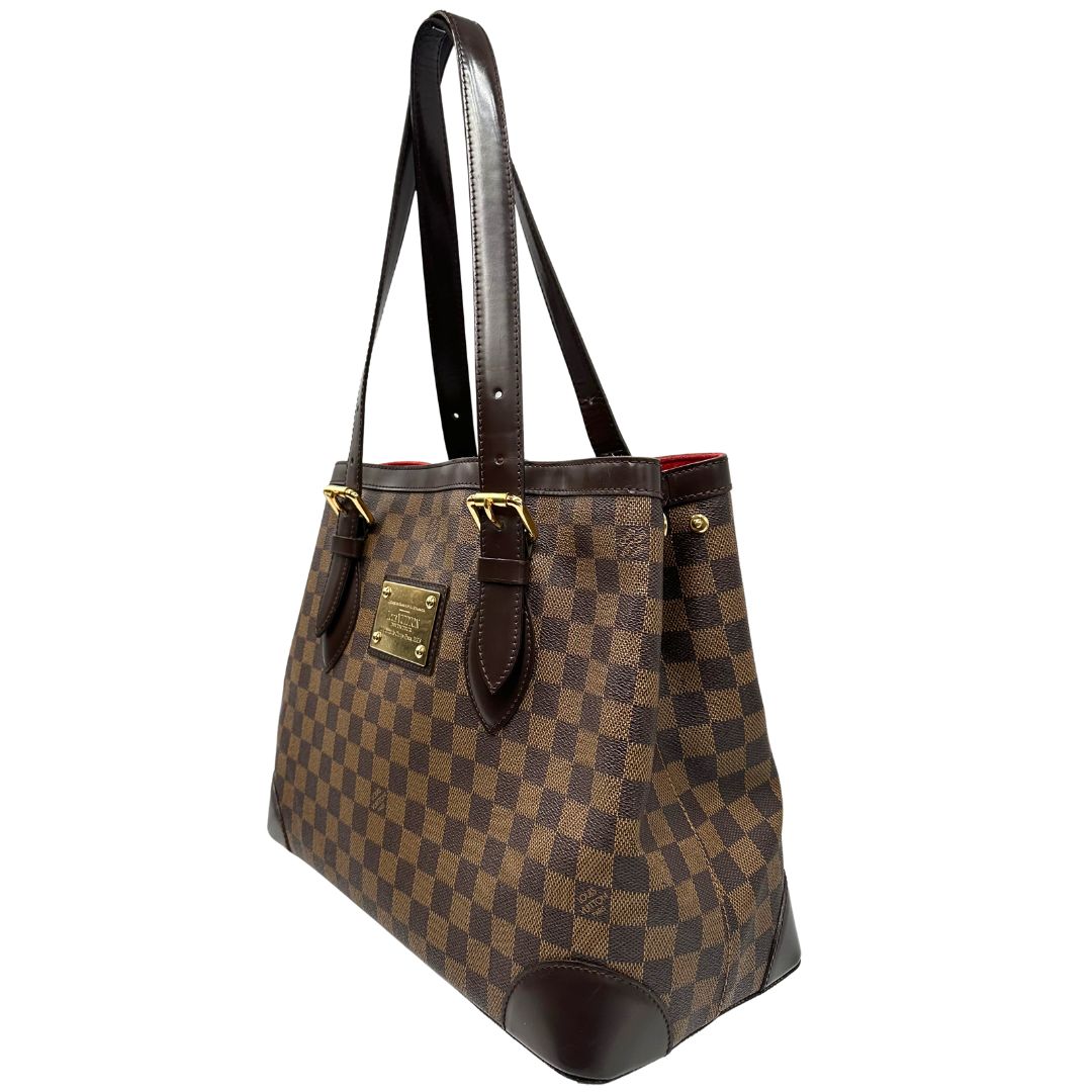 lato Borsa LV Hampstead in canvas Damier Ébène , di lusso, originale, ottime condizioni, usata. 