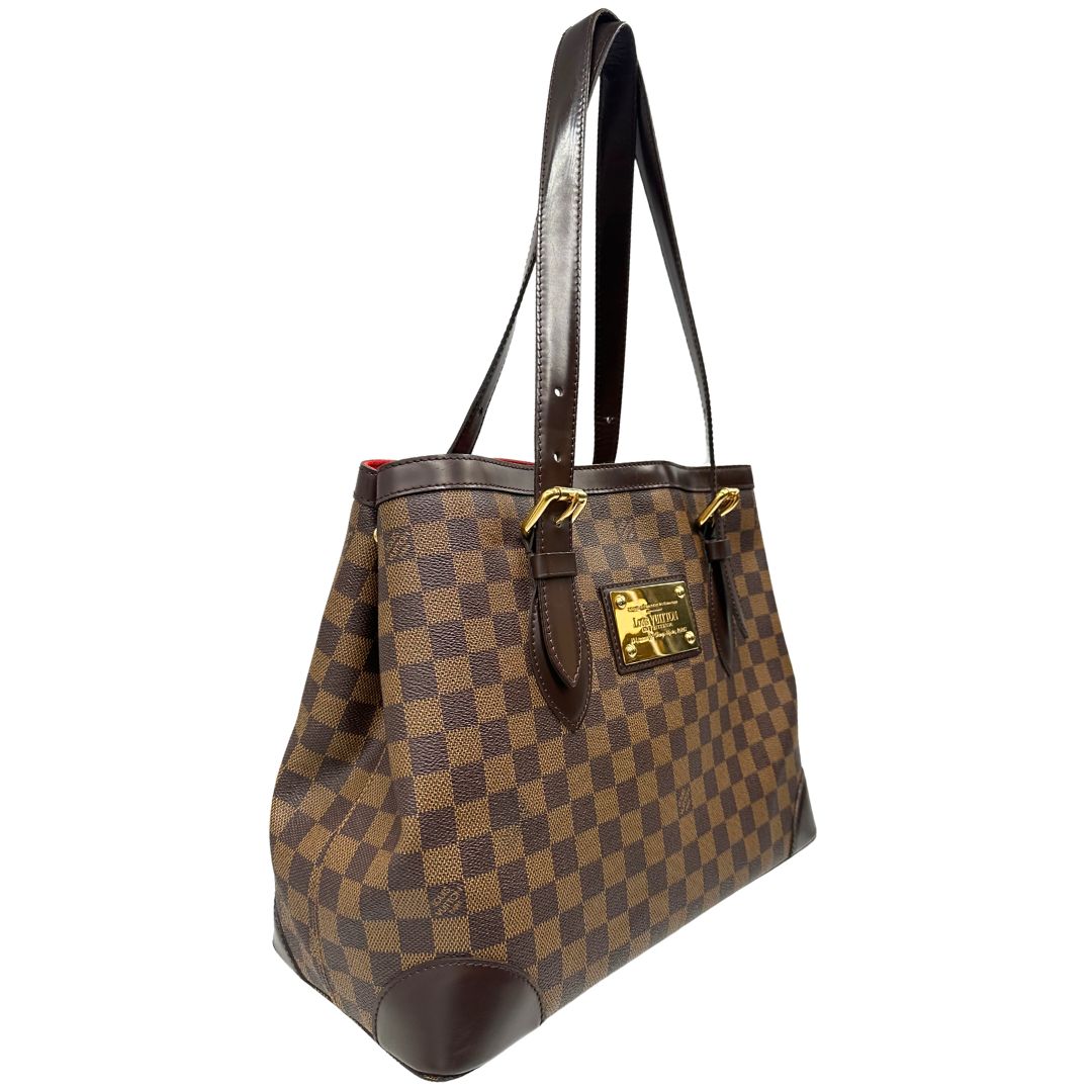 lato Borsa LV Hampstead in canvas Damier Ébène , di lusso, originale, ottime condizioni, usata. 