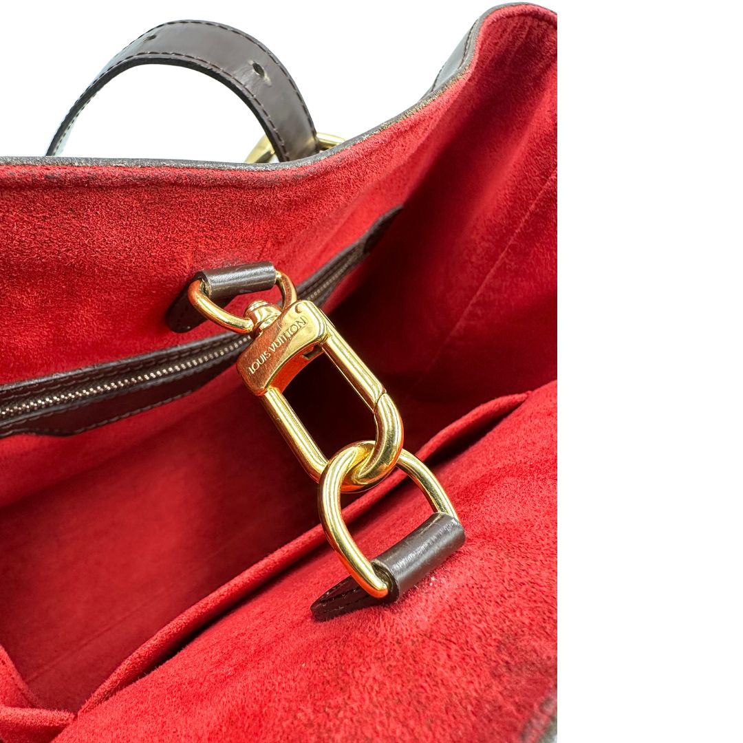 interno Borsa LV Hampstead in canvas Damier Ébène , di lusso, originale, ottime condizioni, usata. 
