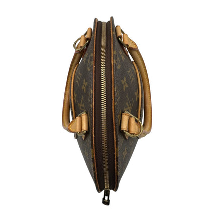 chiusura Borsa LV strutturata in tela monogram e vacchetta naturale, di lusso, originale, usata. 