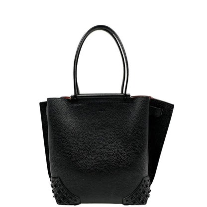 front Borsa Tod's in pelle nera impreziosita da borchie tono su tono alla base, di lusso, originale, ottime condizioni, usata. 