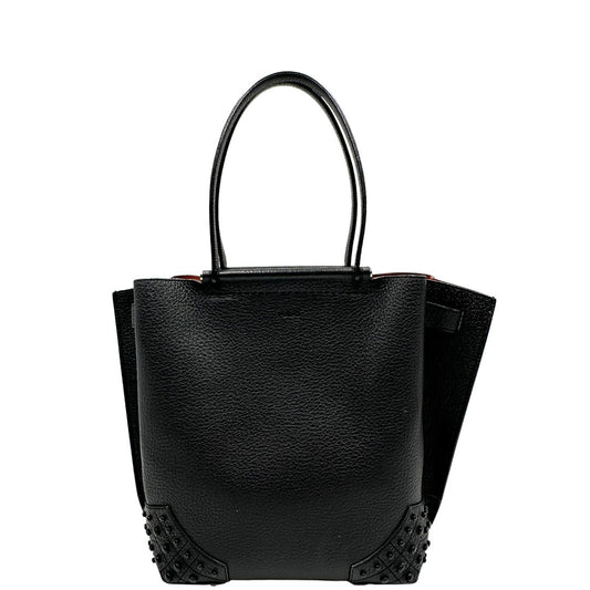 front Borsa Tod's in pelle nera impreziosita da borchie tono su tono alla base, di lusso, originale, ottime condizioni, usata. 