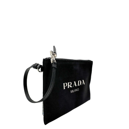 Accessorio per borse Prada in tessuto nero, di lusso, originale, ottime condizioni, usato