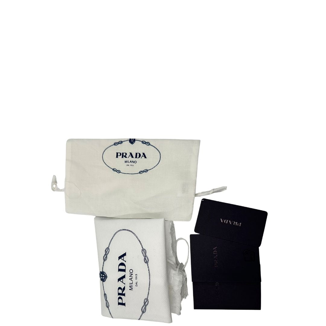 dustbag Borsa Prada Promenade in pelle saffiano beige nella versione mini, di lusso, originale, eccellenti condizioni, usata  