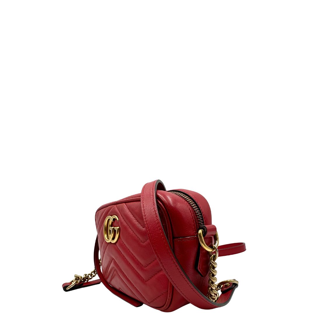 Camera bag Gucci Marmont misura mini rossa