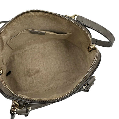 interno Borsa Gucci in pelle microgucissima grigia, di lusso, originale, ottime condizioni, usata. 