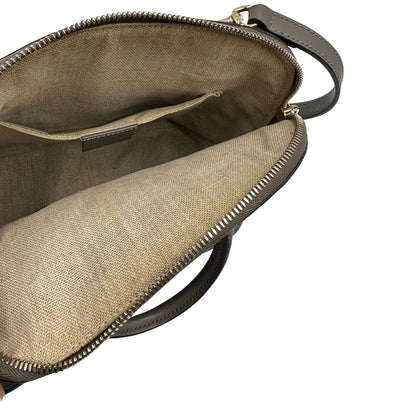 interno Borsa Gucci in pelle microgucissima grigia, di lusso, originale, ottime condizioni, usata. 