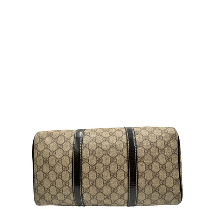 Bauletto Gucci GG con finiture in pelle marroni, di lusso, originale, ottime condizioni, usato.