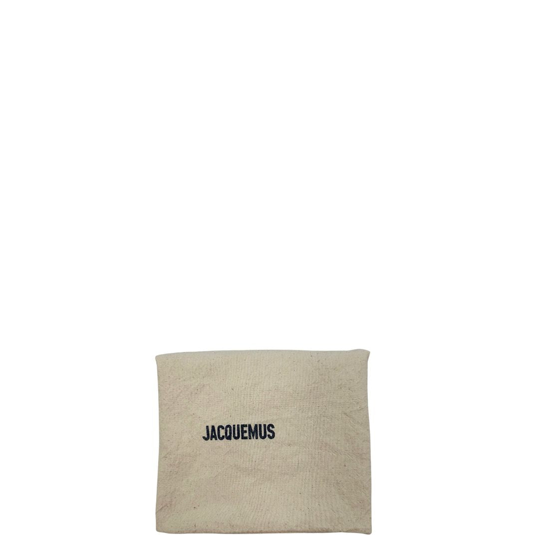 dustbag  Borsa Jacquemus in rafia e pelle beige, di lusso, originale, ottime condizioni, usata. 