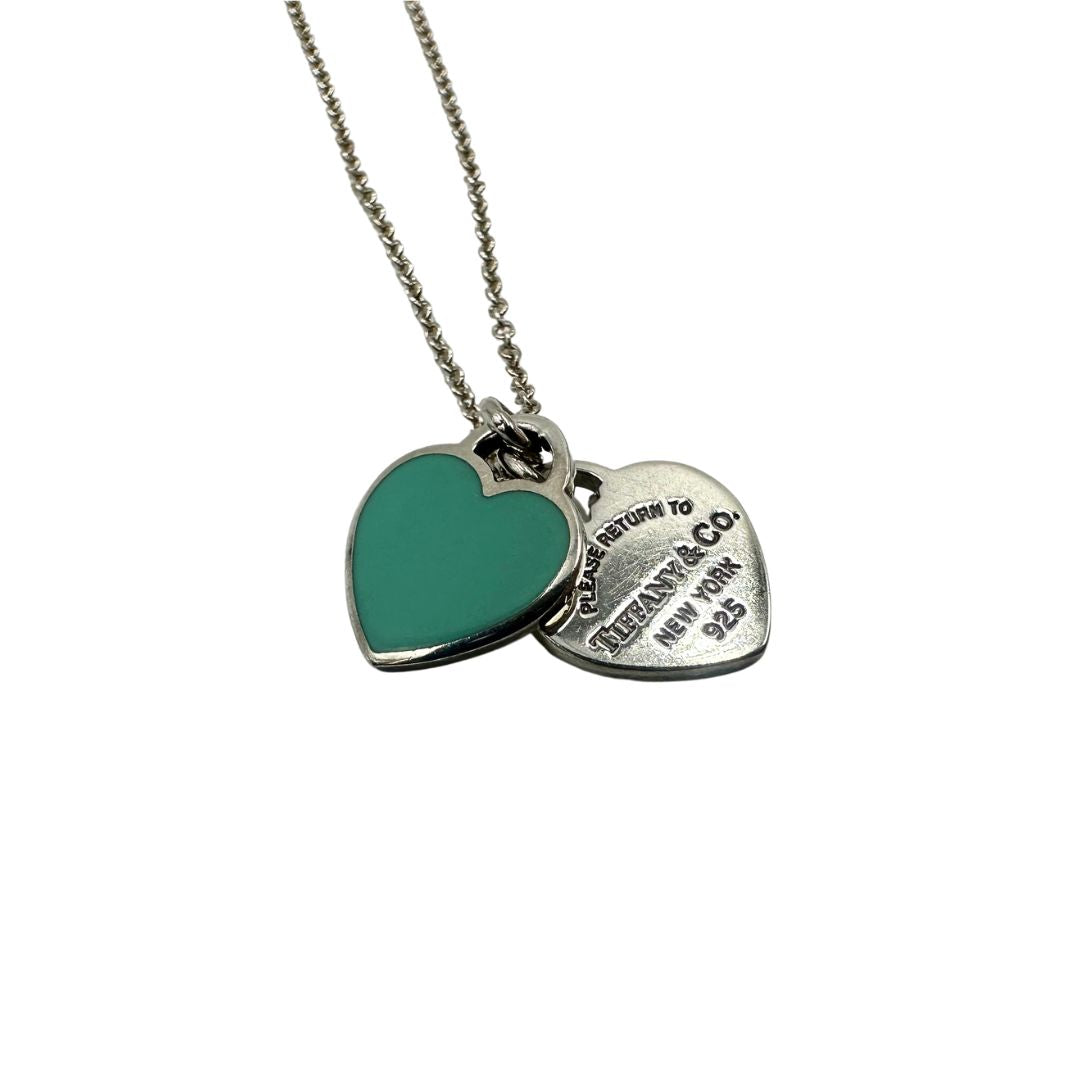 Collana Tiffany&Co. in argento 925 con ciondoli heart, di lusso, originale, ottime condizioni.