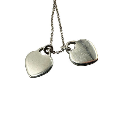 Collana Tiffany&Co. in argento 925 con ciondoli heart, di lusso, originale, ottime condizioni.