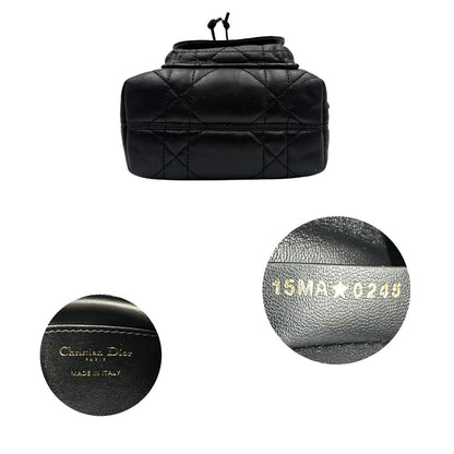 nase  Borsa Christian Dior in pelle con impunture macrocannage e hardware dorato, della collezione Caro, di lusso, originale, ottime condizioni, usato. 