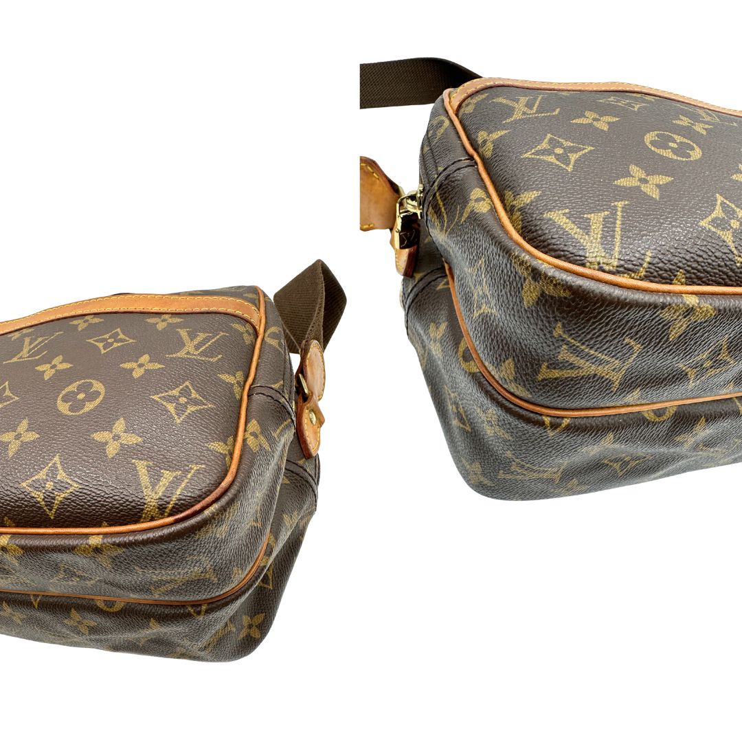 Angoli, Borsa LV Reporter nella versione PM, in canvas monogrammato marrone. Originale, usata, di lusso, in ottime condizioni.