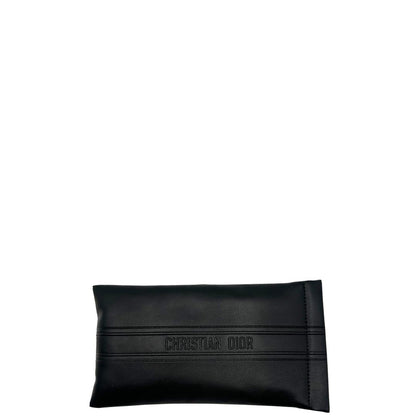Custodia di un paio di occhiali da sole Dior in acetato nero, usati, originali, second hand, in ottime condizioni.