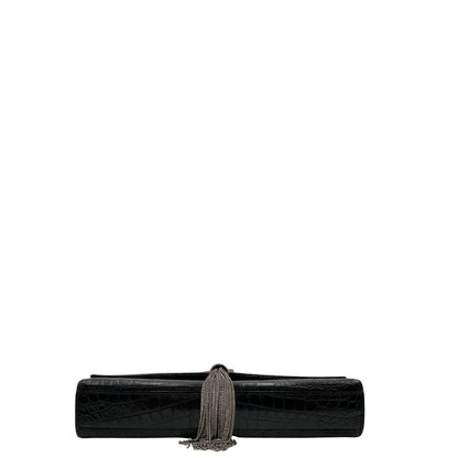 base Borsa Saint Laurent in pelle nera cocco, di lusso, originale, ottime condizioni, usata. 