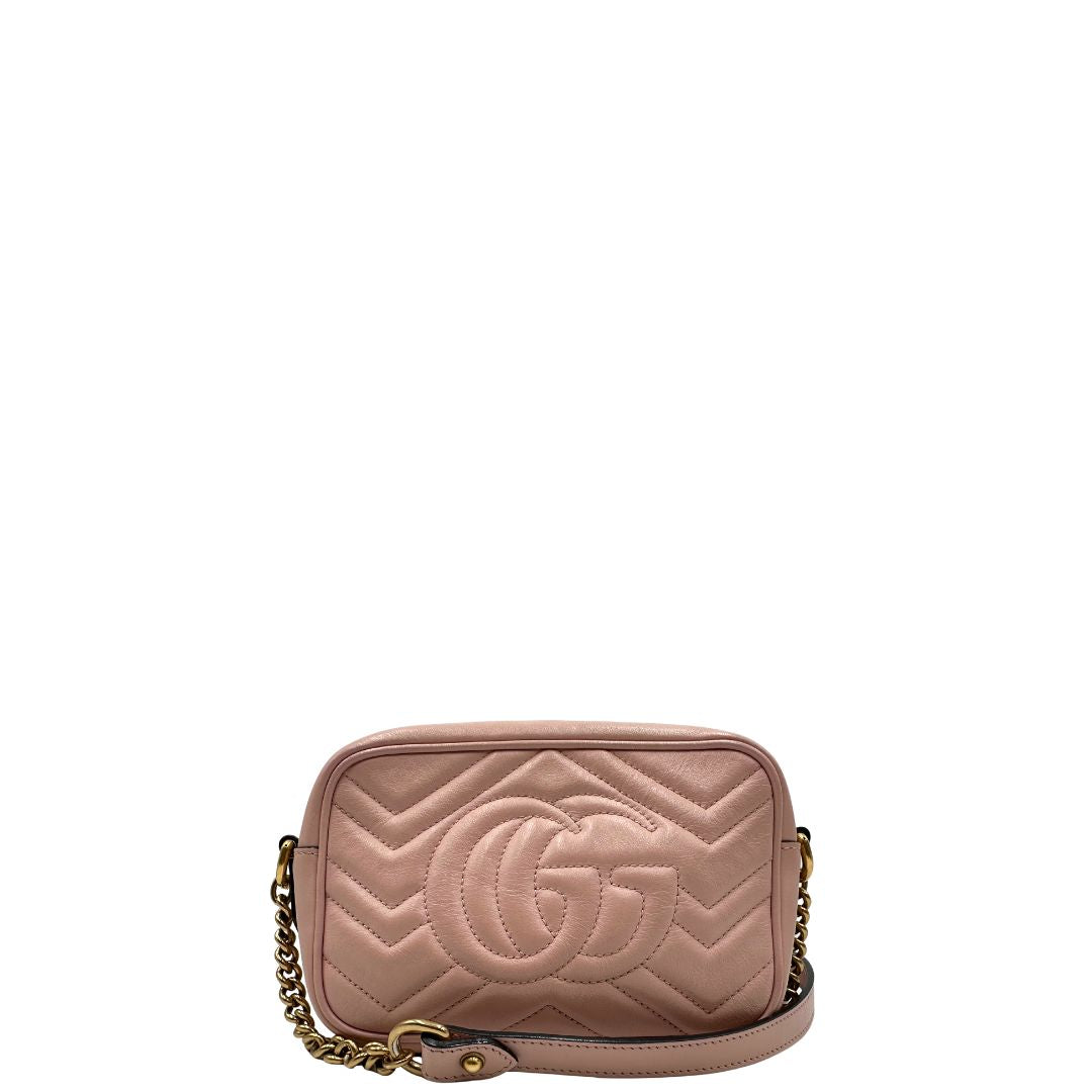 retro Borsa Gucci in pelle rosa nella versione mini, di lusso, originale, ottime condizioni, usata.