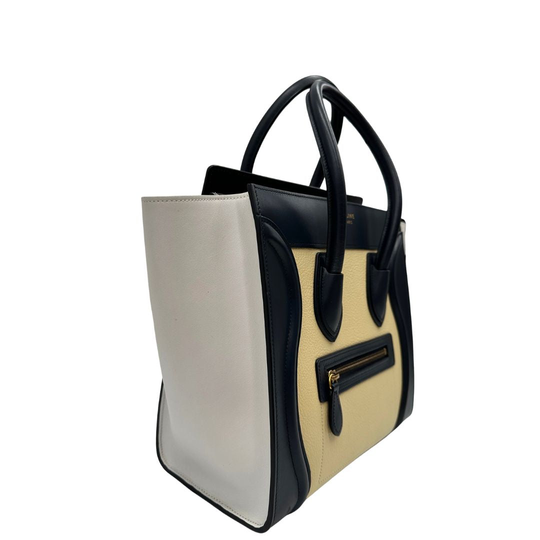 lato  Borsa Celine Luggage, munita di doppi manici stondati, di lusso, originale, ottime condizioni, usata. 