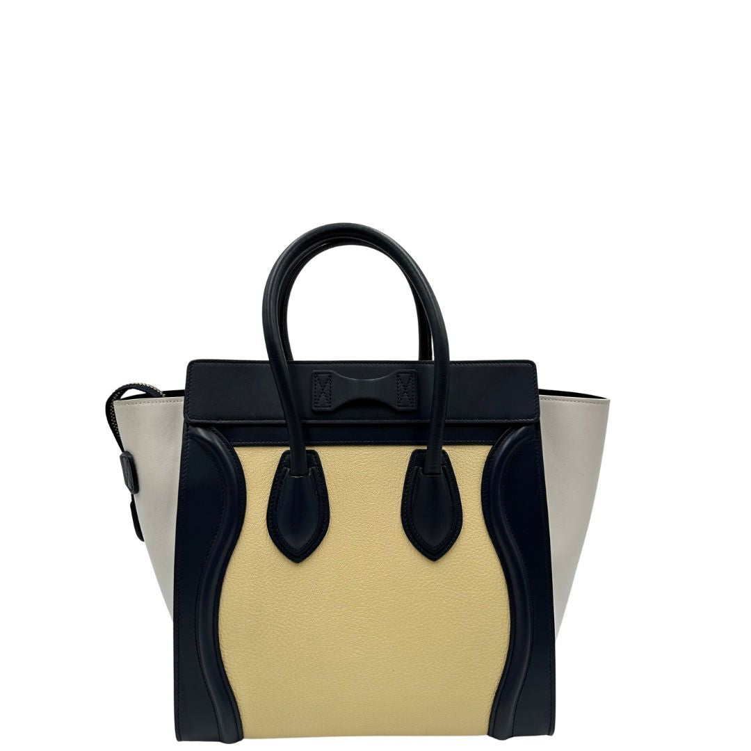 retro  Borsa Celine Luggage, munita di doppi manici stondati, di lusso, originale, ottime condizioni, usata. 