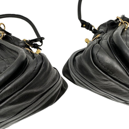 angoli  Borsa Chloé in pelle nera, indossabile a spalla o a mano, di lusso, originale, ottime condizioni, usata.