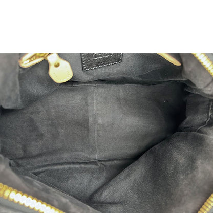 interno  Borsa Chloé in pelle nera, indossabile a spalla o a mano, di lusso, originale, ottime condizioni, usata. 