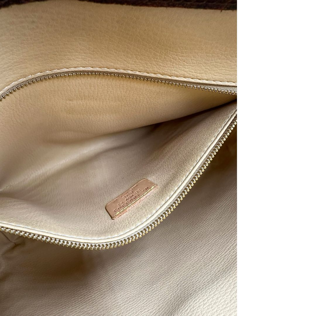interno Borsa Etro in canvas trama Paisley, indossabile a spalla, di lusso, originale, ottime condizioni, usata.