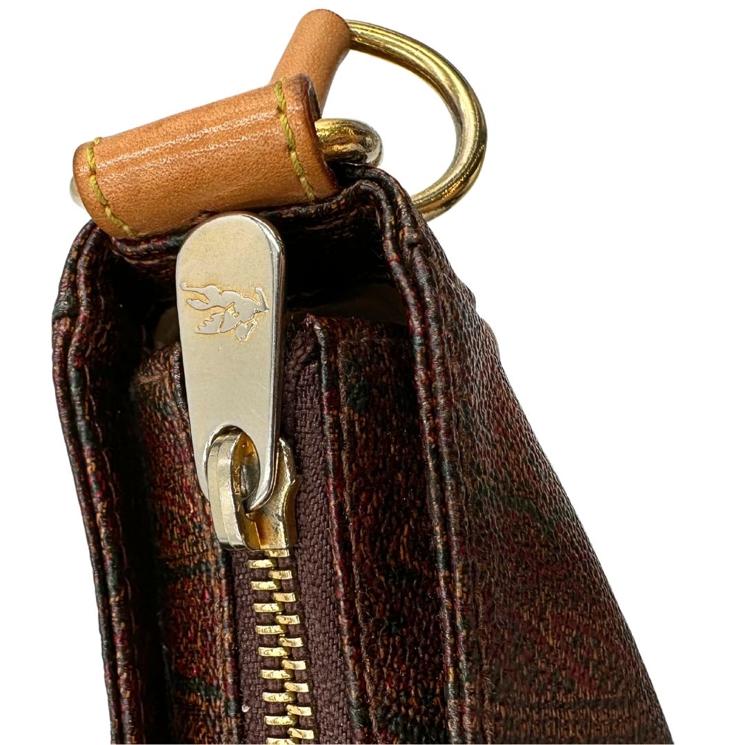 Borsa Etro in canvas trama Paisley, indossabile a spalla, di lusso, originale, ottime condizioni, usata. 