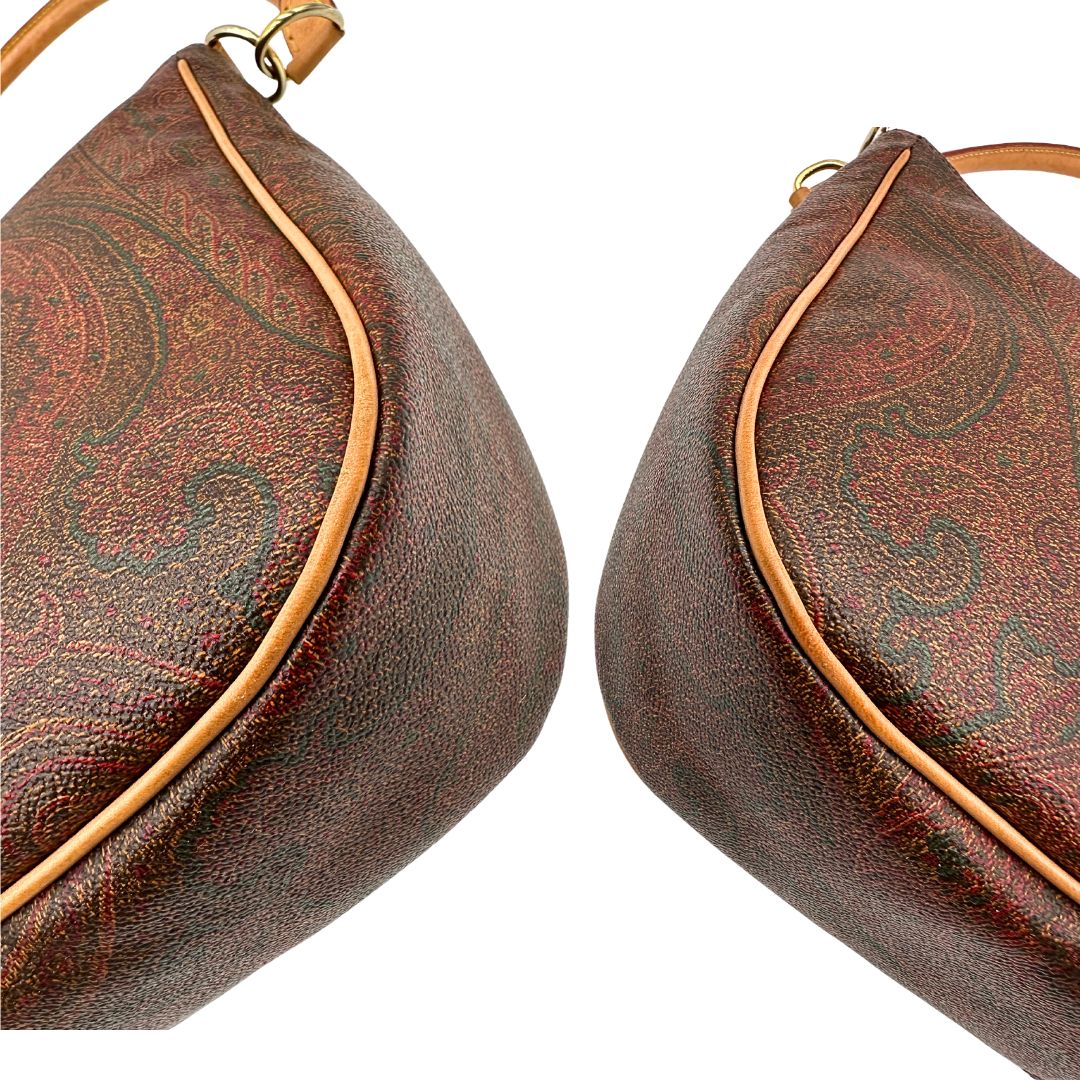 angoli Borsa Etro in canvas trama Paisley, indossabile a spalla, di lusso, originale, ottime condizioni, usata.
