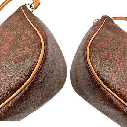 angoli Borsa Etro in canvas trama Paisley, indossabile a spalla, di lusso, originale, ottime condizioni, usata.