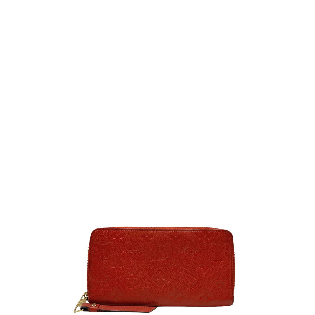 front Portadocumenti Louis Vuitton in pelle monogram rossa, di lusso, originale, ottime condizioni, usato. 