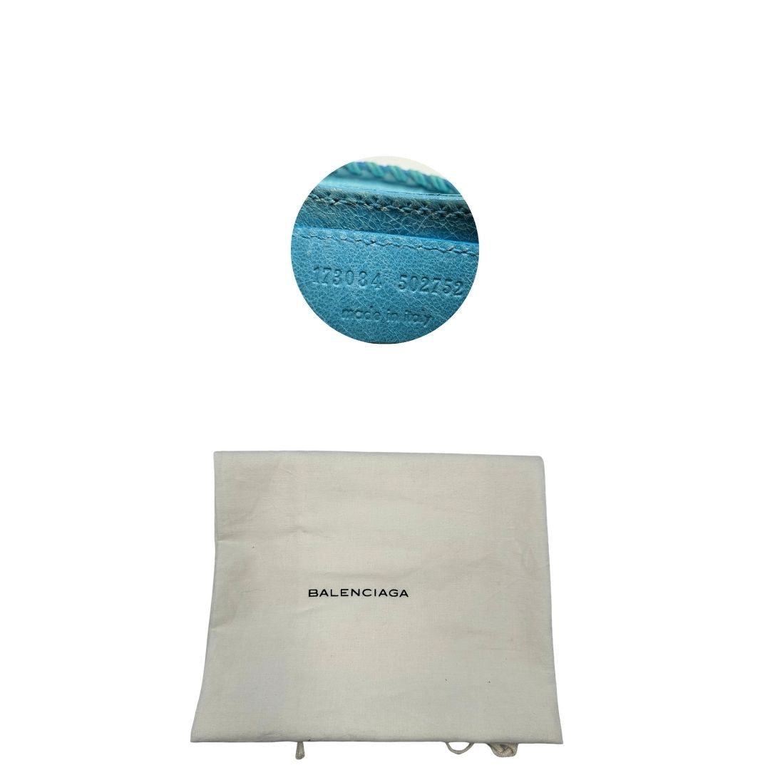 dustbag  borsa Balenciaga City in pelle Arena turchese