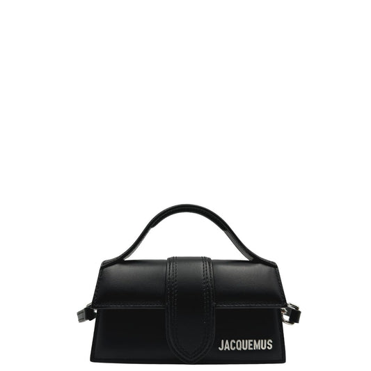 Front, Borsa Jacquemus nella versione Le Bambino in pelle nera. Originale, usata, di lusso, in condizioni eccellenti.