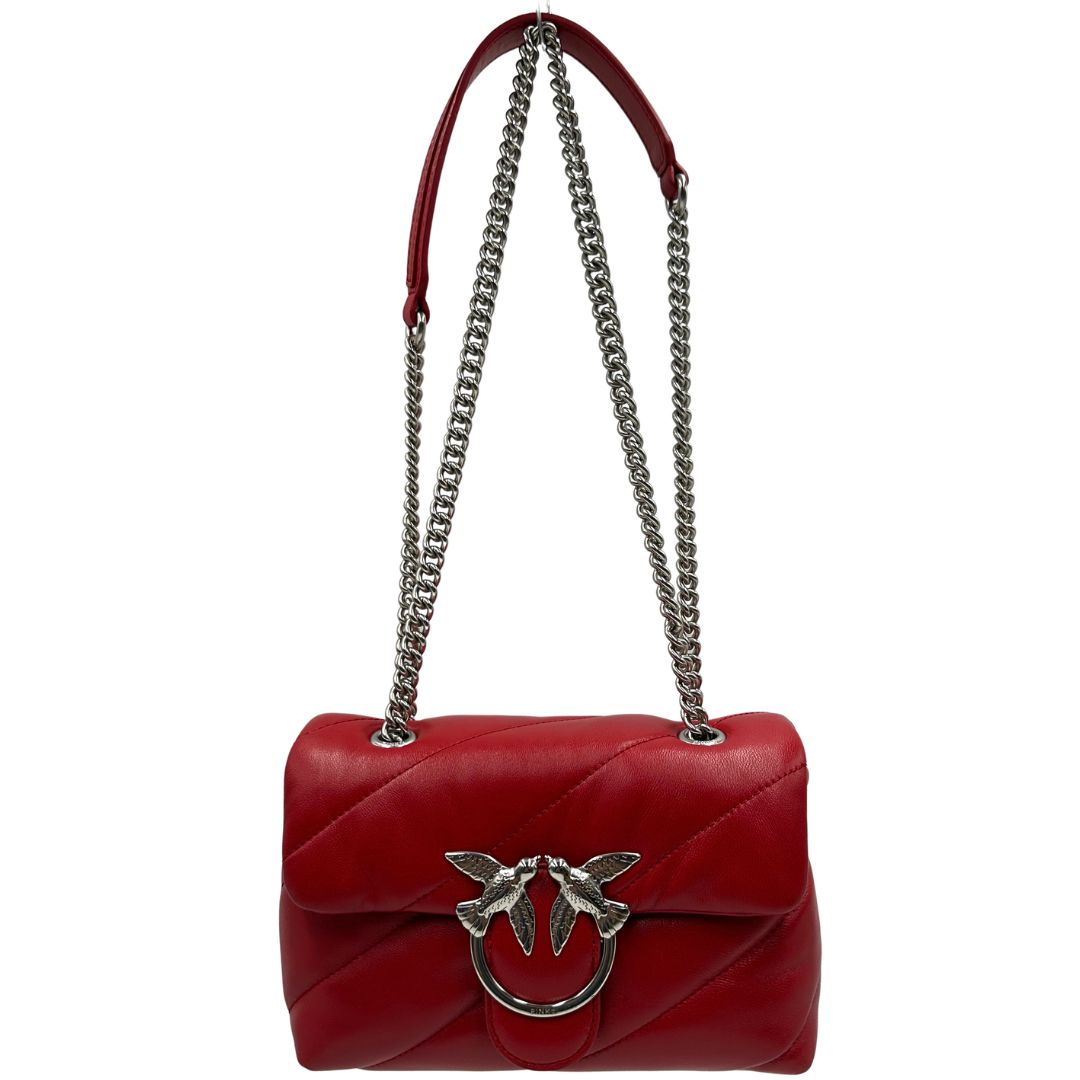 Borsa Pinko in pelle color terracotta trapuntata, di lusso, originale, eccellenti condizioni.