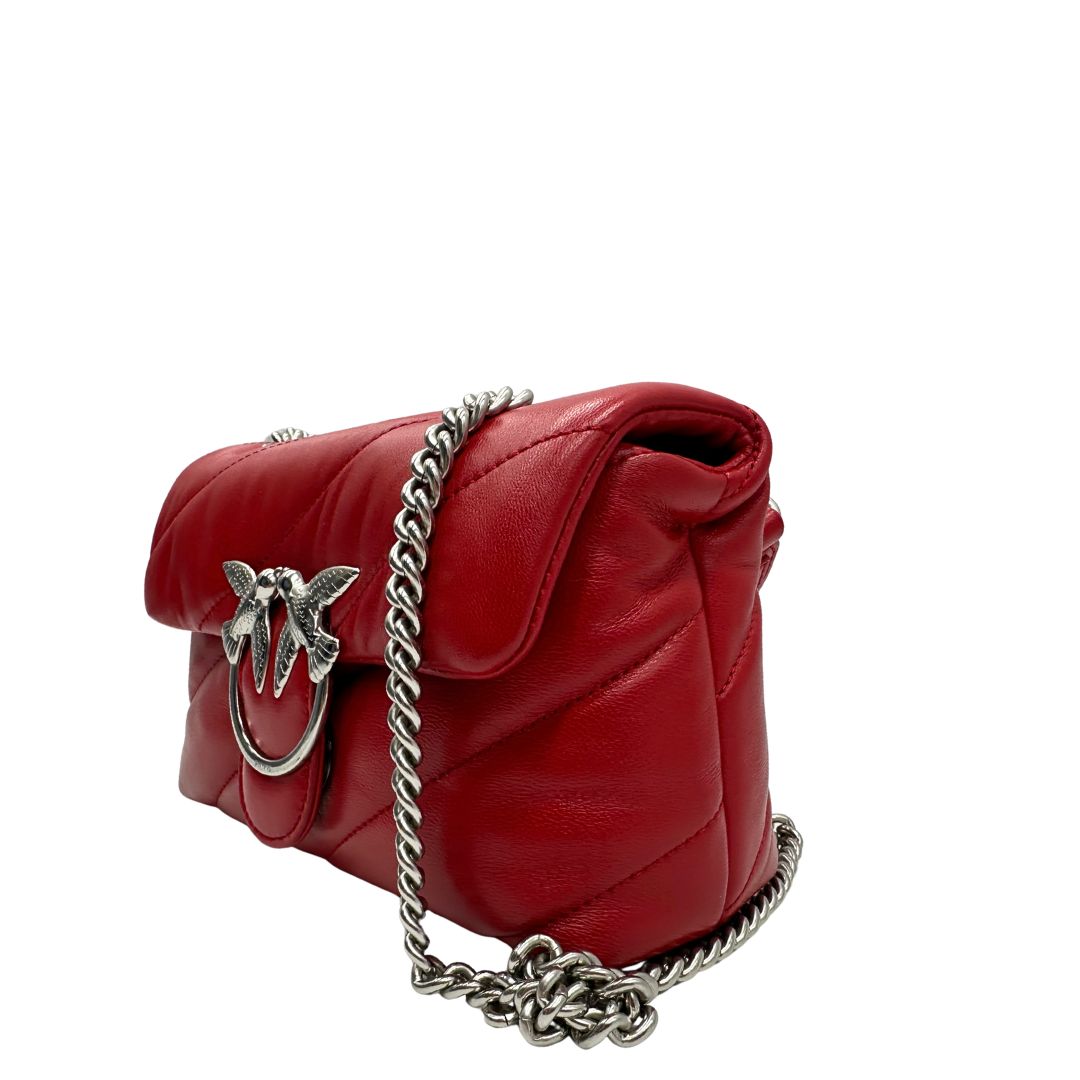 Borsa Pinko in pelle color terracotta trapuntata, di lusso, originale, eccellenti condizioni.