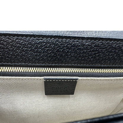  Borsa Gucci Horsebit in tessuto denim nero nella versione media, di lusso, originale, eccellenti condizioni, usata 