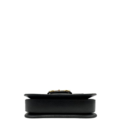  Borsa Gucci Horsebit in tessuto denim nero nella versione media, di lusso, originale, eccellenti condizioni, usata 