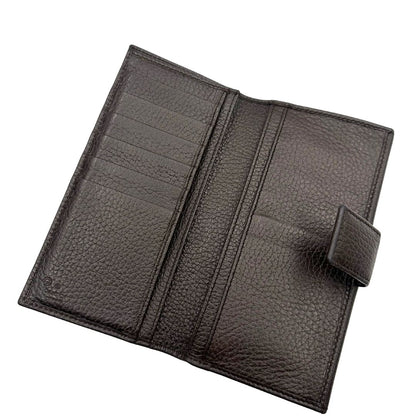 interno Portafoglio Gucci in pelle marrone e tessuto beige; munito di scatola, di lusso, originale, ottime condizioni, usato. 