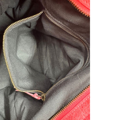 interno borsa Balenciaga Velo in pelle Arena color rosa fragola, di lusso, originale, ottime condizioni, usata. 