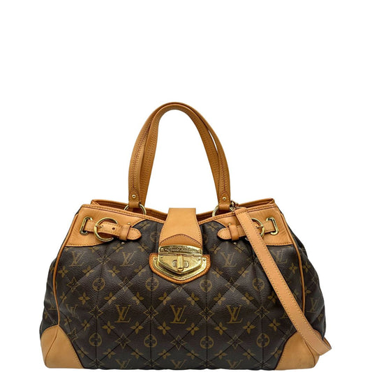 Front di una borsa Etoile LV in canvas trapuntato monogram, indossabile a spalla o a tracolla, usata, originale, second hand, in ottime condizioni.