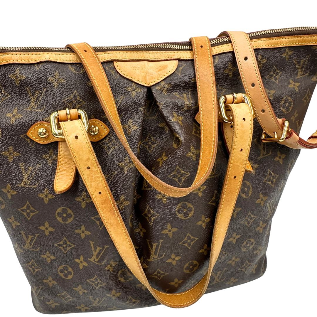 manici  Borsa LV Palermo in tela monogram nella versione GM, di lusso, originale, ottime condizioni, usata.