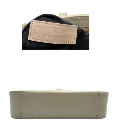 base Borsa Saint Laurent LE 5 À 7 in pelle bianca, compatta e spaziosa, puoi portarla a mano o a spalla, di lusso, originale, ottime condizioni, usata. 