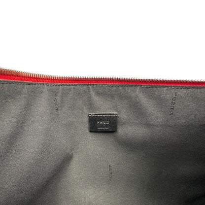  Pochette Fendi in pelle con stampa Monster, di lusso, originale.