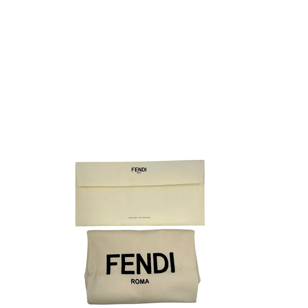  Pochette Fendi in pelle con stampa Monster, di lusso, originale.