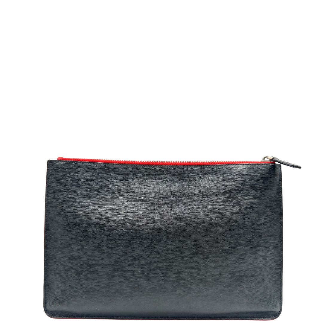 Pochette Fendi in pelle con stampa Monster, di lusso, originale.