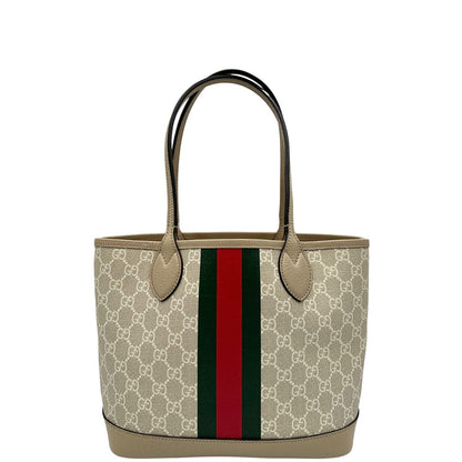 retro  Shopping Gucci Ophidia in canvas GG Supreme beige con iconica banda Web verde e rossa sul davanti, di lusso, originale, eccellenti condizioni. 