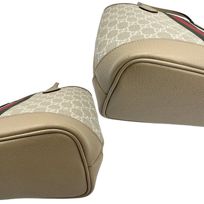 angoli  Shopping Gucci Ophidia in canvas GG Supreme beige con iconica banda Web verde e rossa sul davanti, di lusso, originale, eccellenti condizioni. 
